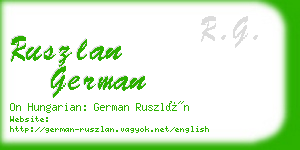 ruszlan german business card